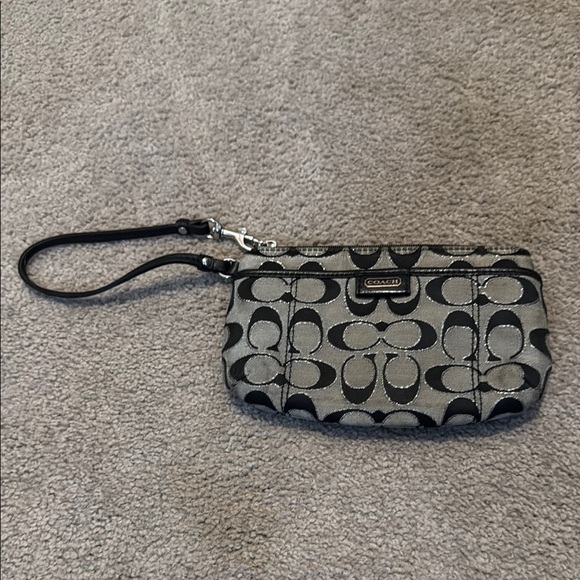 Coach Black and Gray Wristlet - Picture 2 of 12